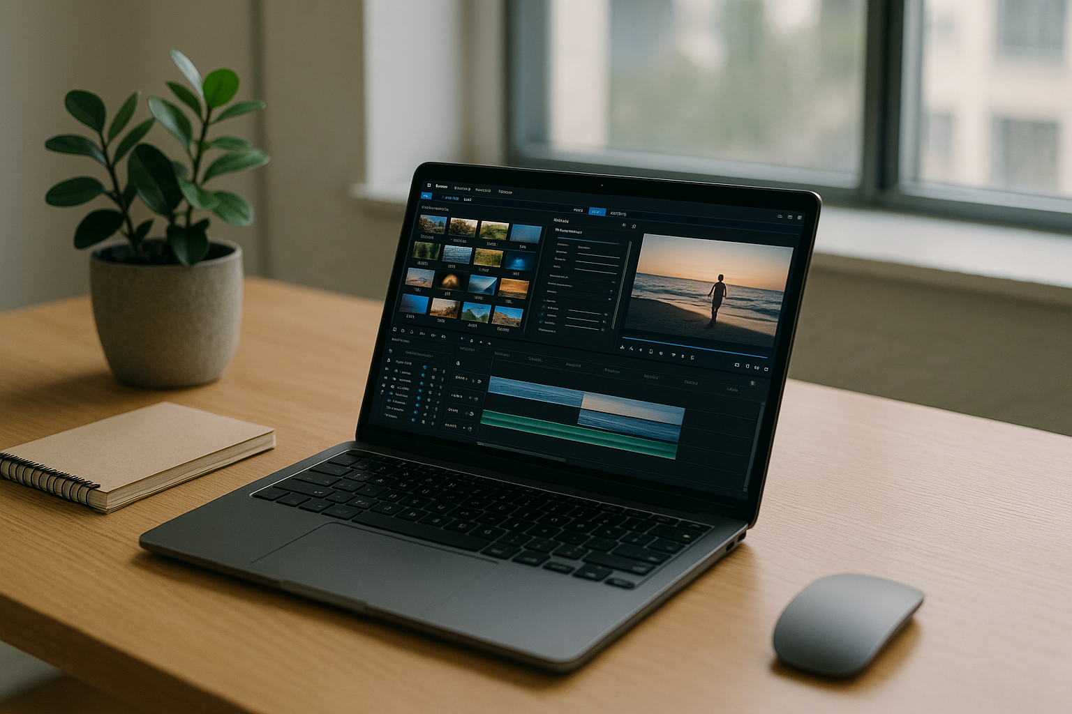 When You Need Corel Videostudio but Cannot Install It - modern laptop with professional desktop software in office