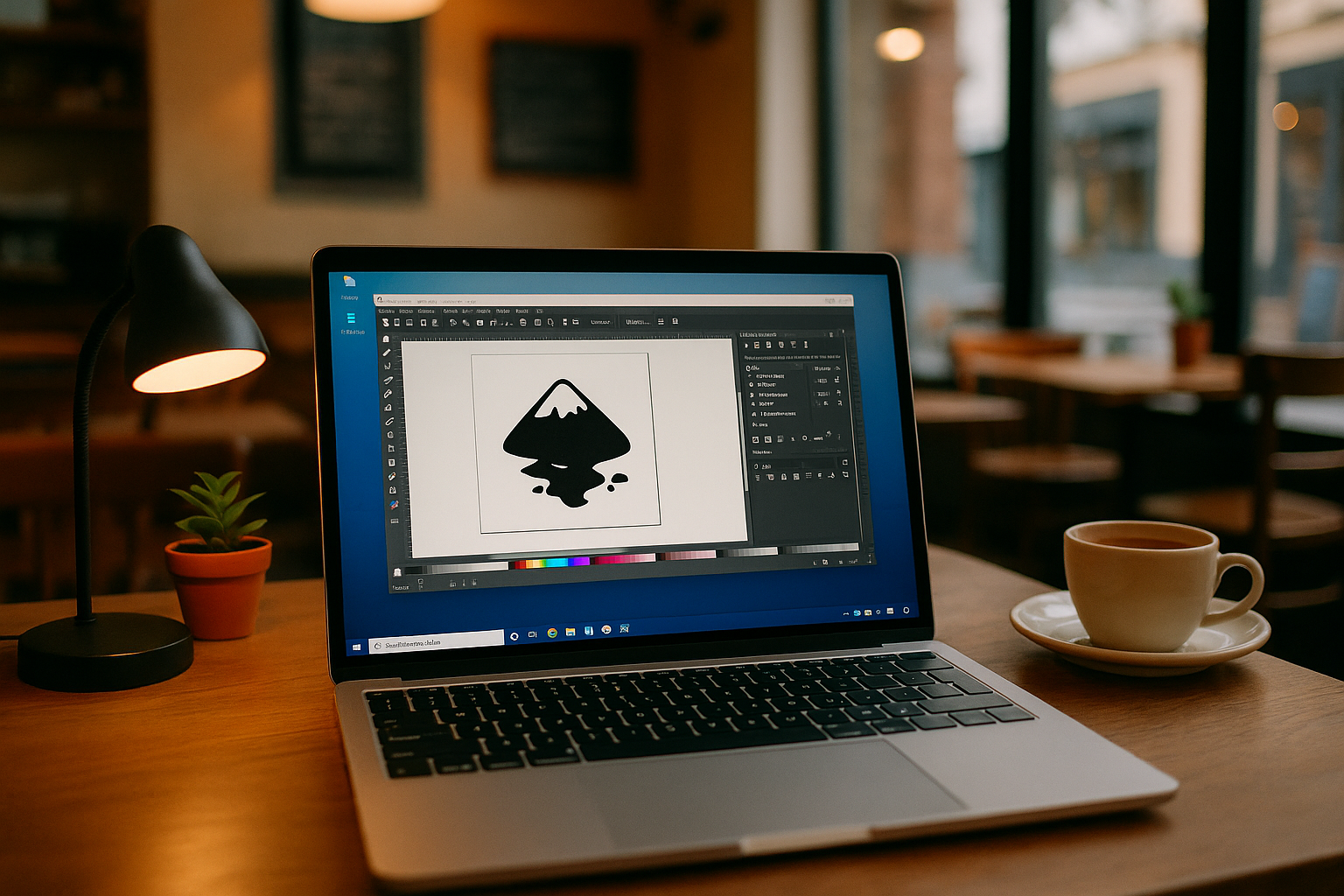 Inkscape software running in a browser-based Windows desktop