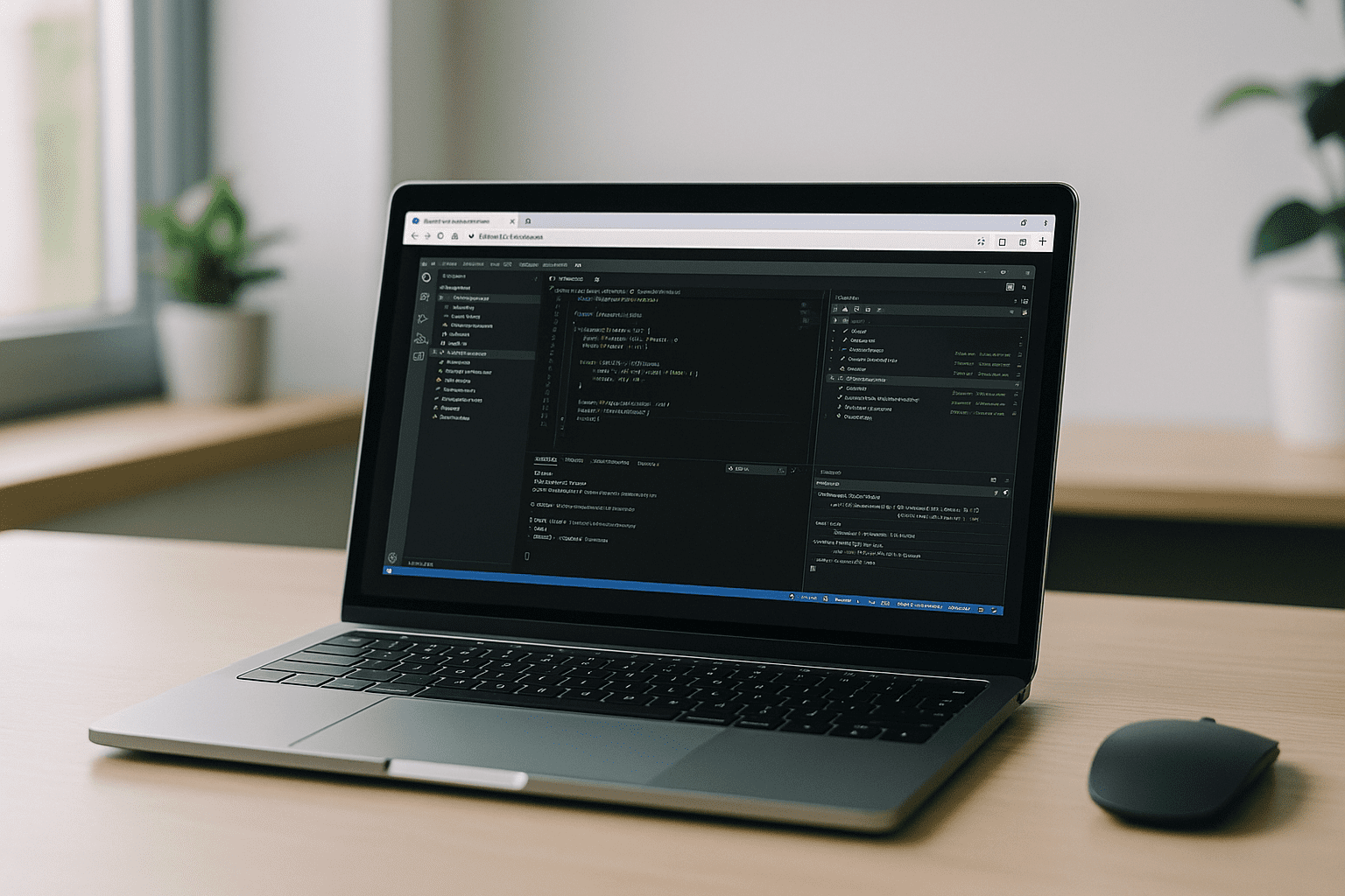 Run VSCode on Android with a Virtual Windows Desktop - laptop running professional desktop software