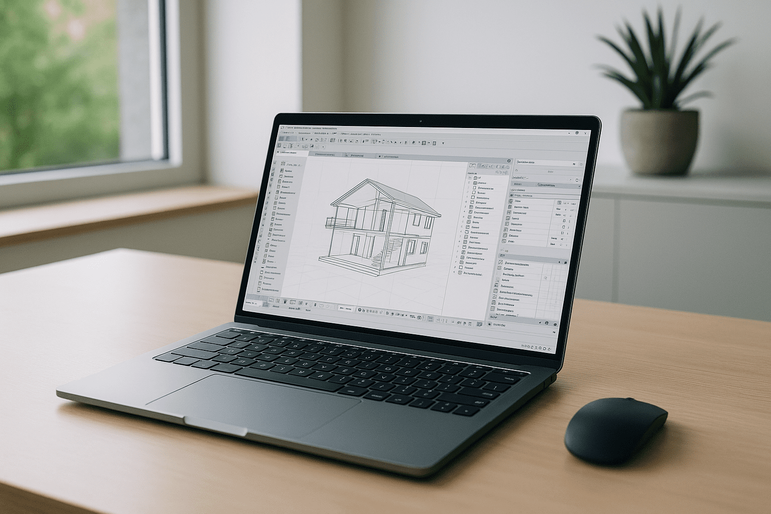 The Best Way to Run Archicad Without Installation - laptop running professional desktop software