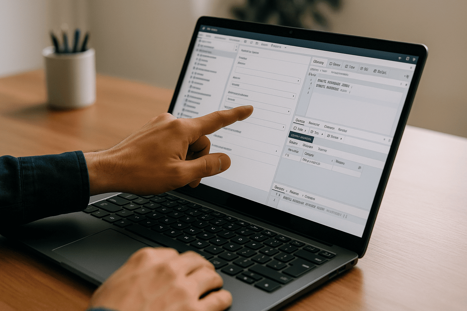 Engineer using Create Database in PostgreSQL tools on a cloud PC workspace