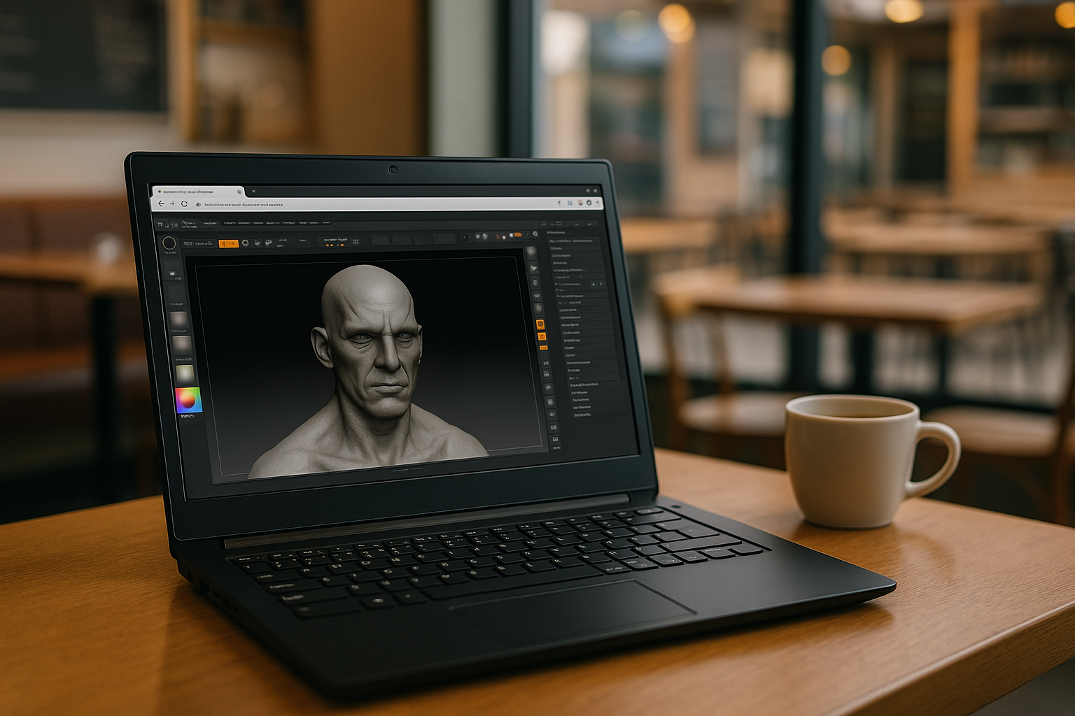 3D artist rendering ZBrush projects using cloud PC