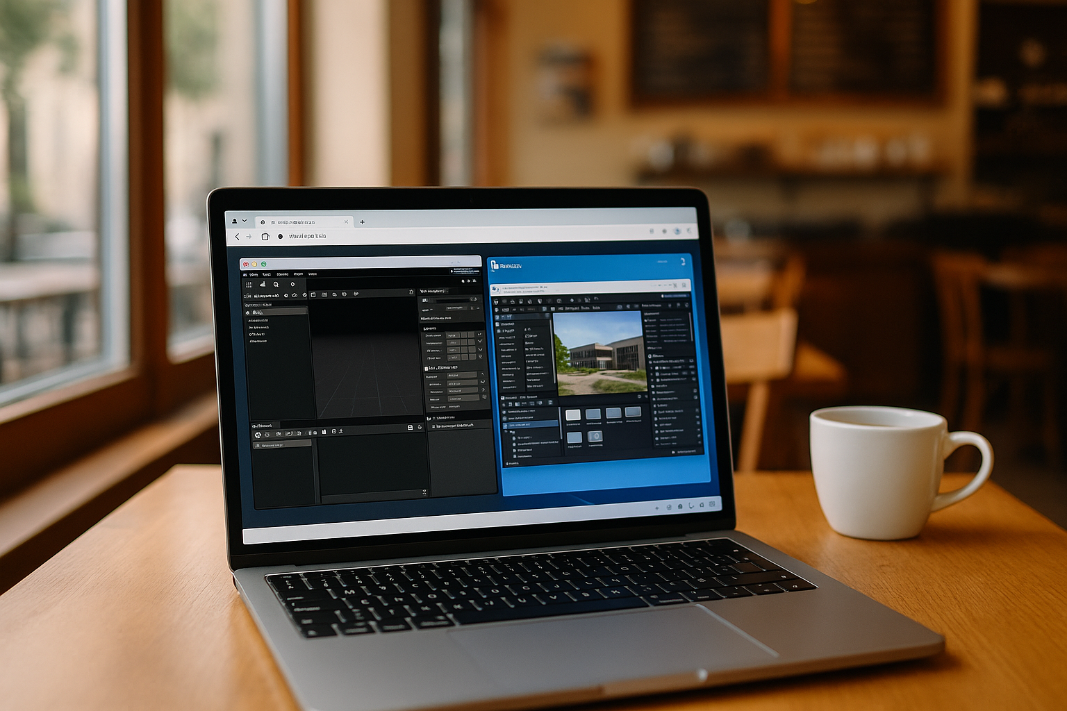 Designer working with Twinmotion for Mac using cloud PC solution