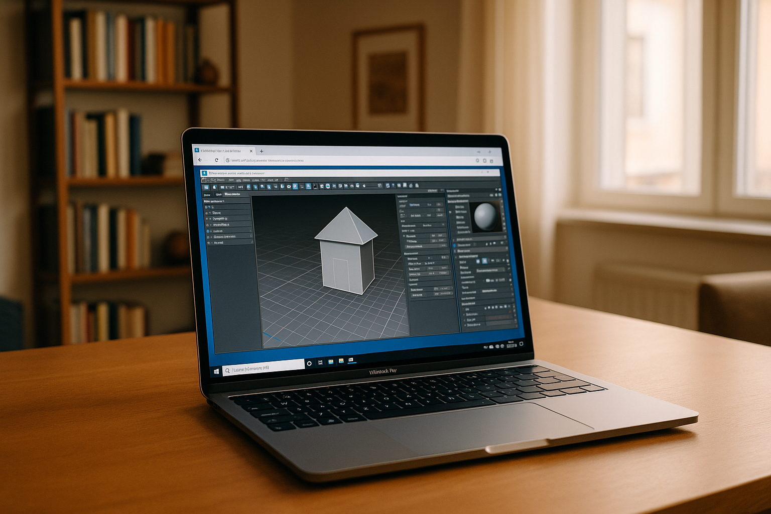 User accessing 3ds Max online editor through cloud PC