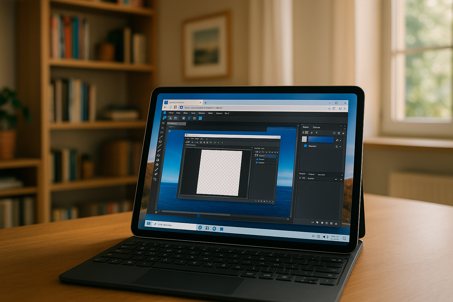 User running Affinity Designer on Linux via cloud PC solution