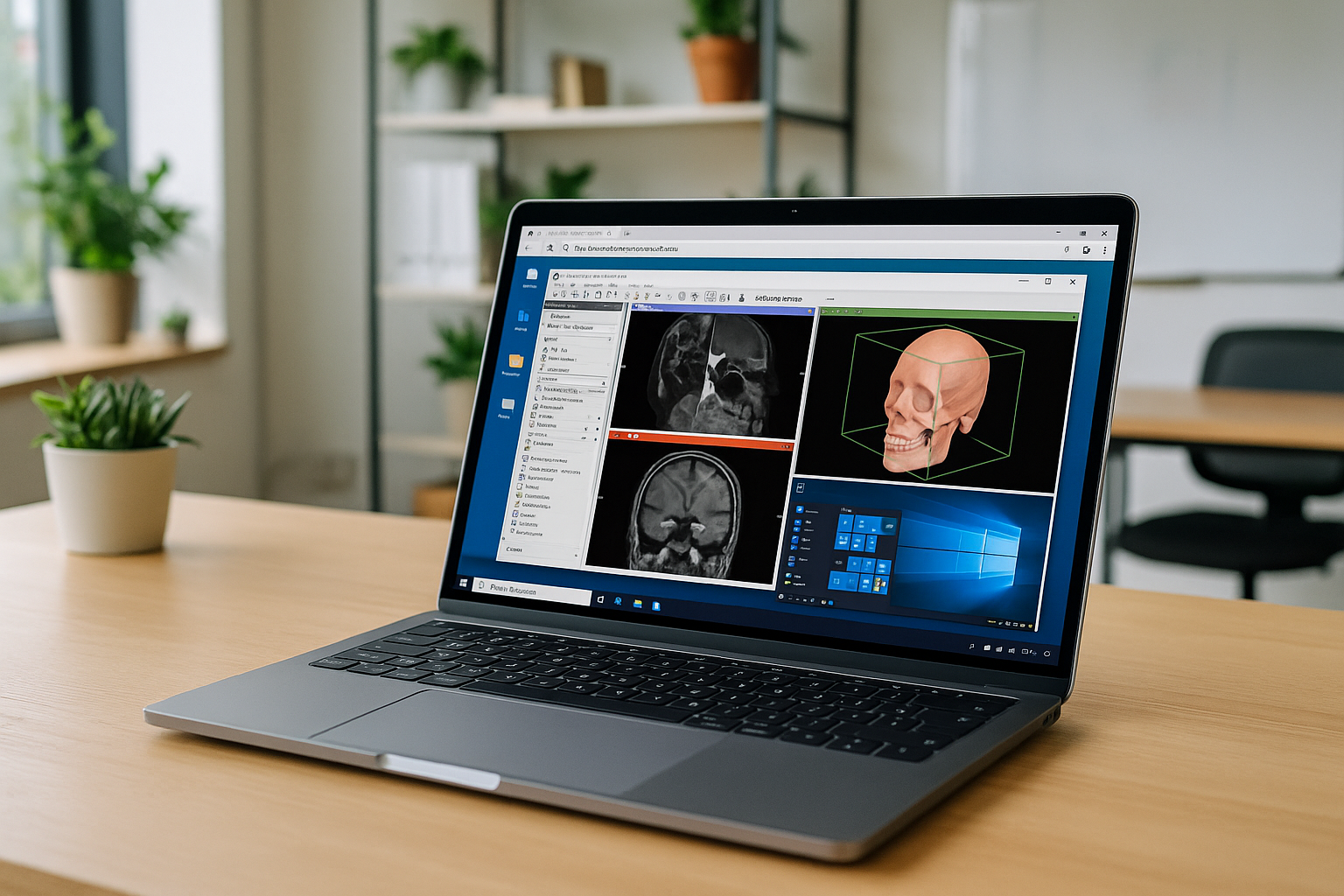 Medical professional using online 3D slicer via cloud PC
