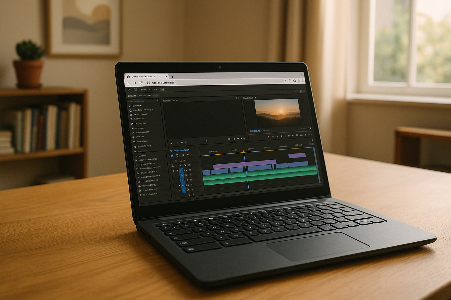 Video editor using Premiere Pro on Linux through cloud PC browser