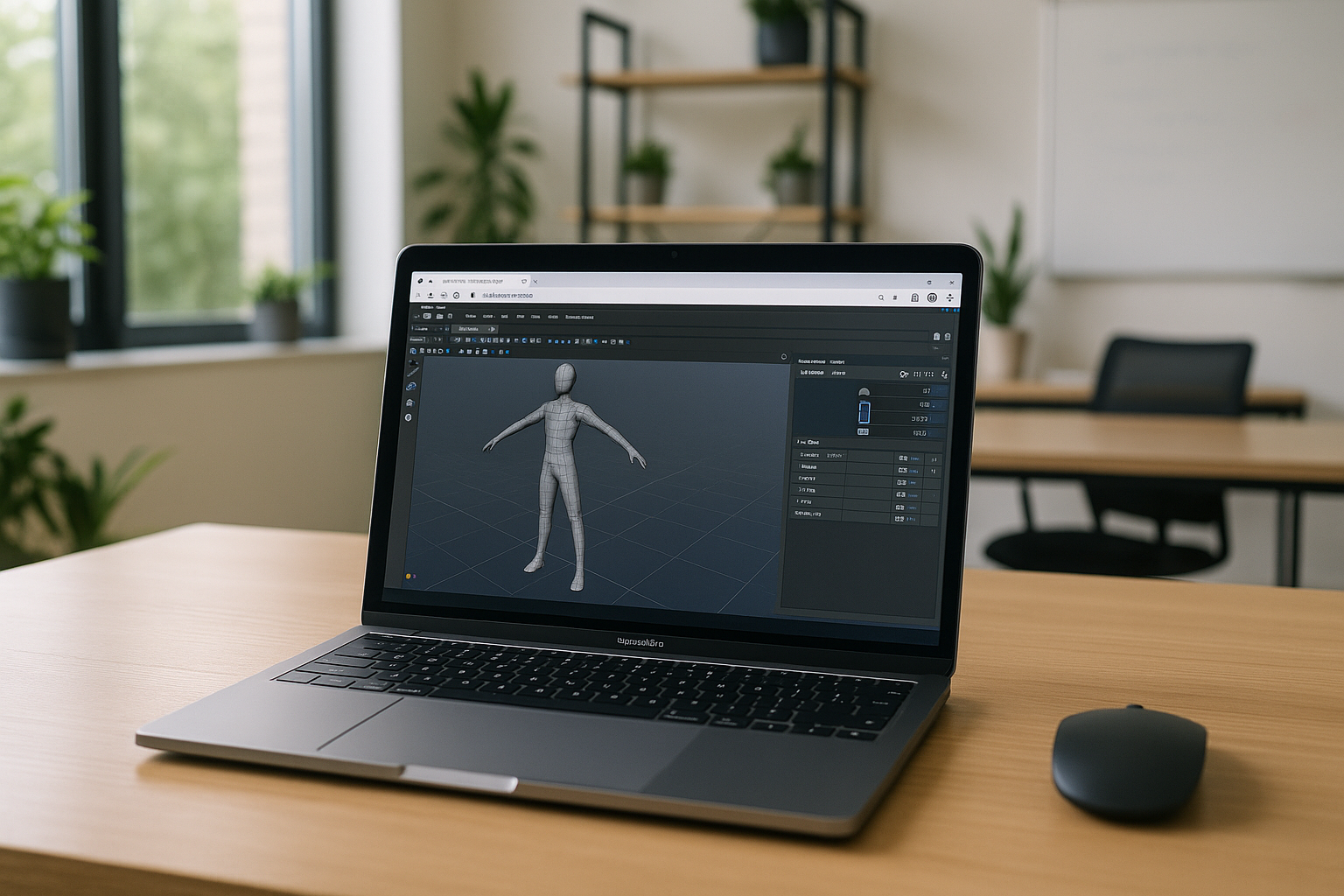 User accessing Maya for Mac through cloud PC solution