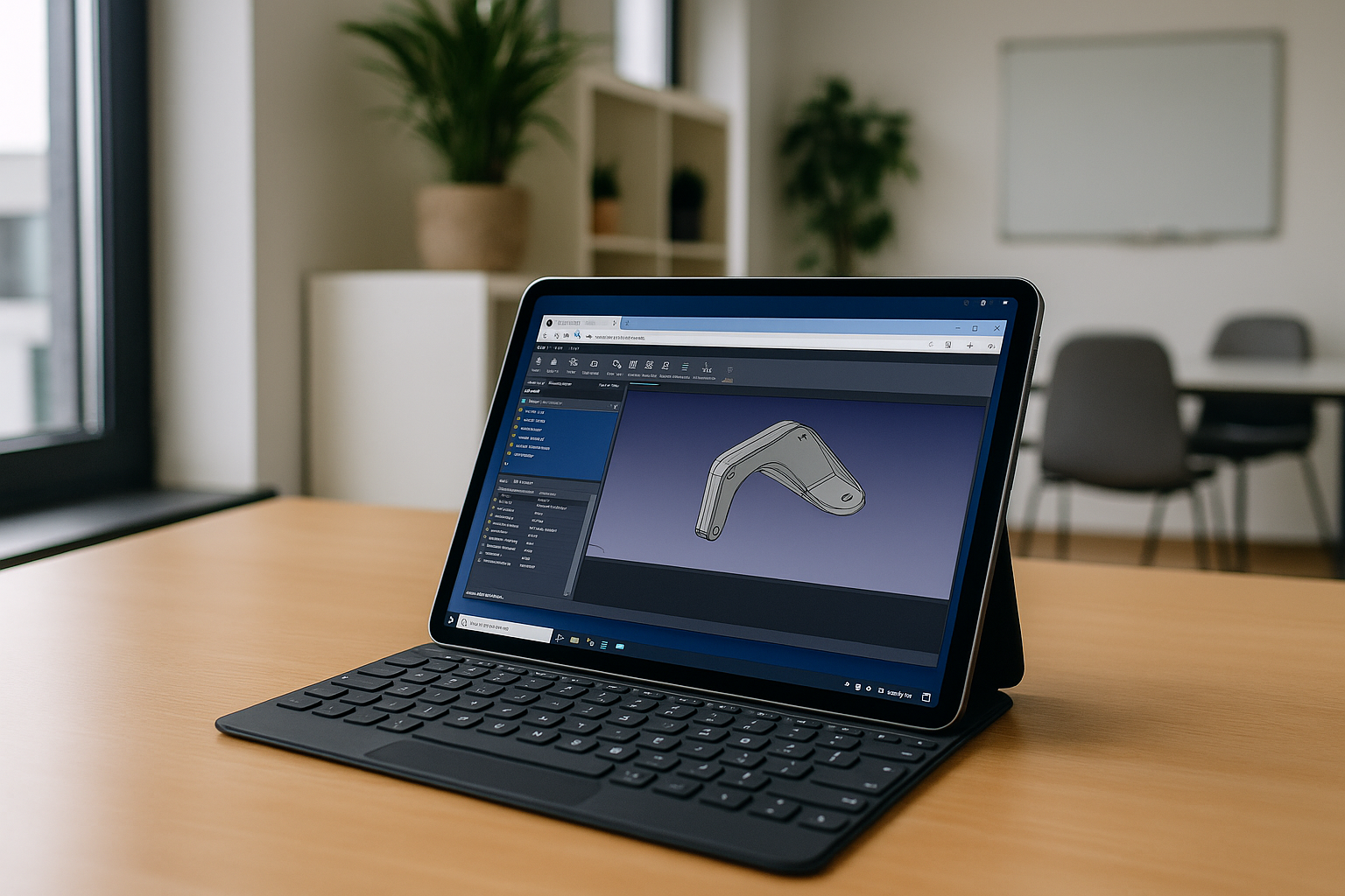 User utilizing Free CAD Online via cloud PC for design tasks