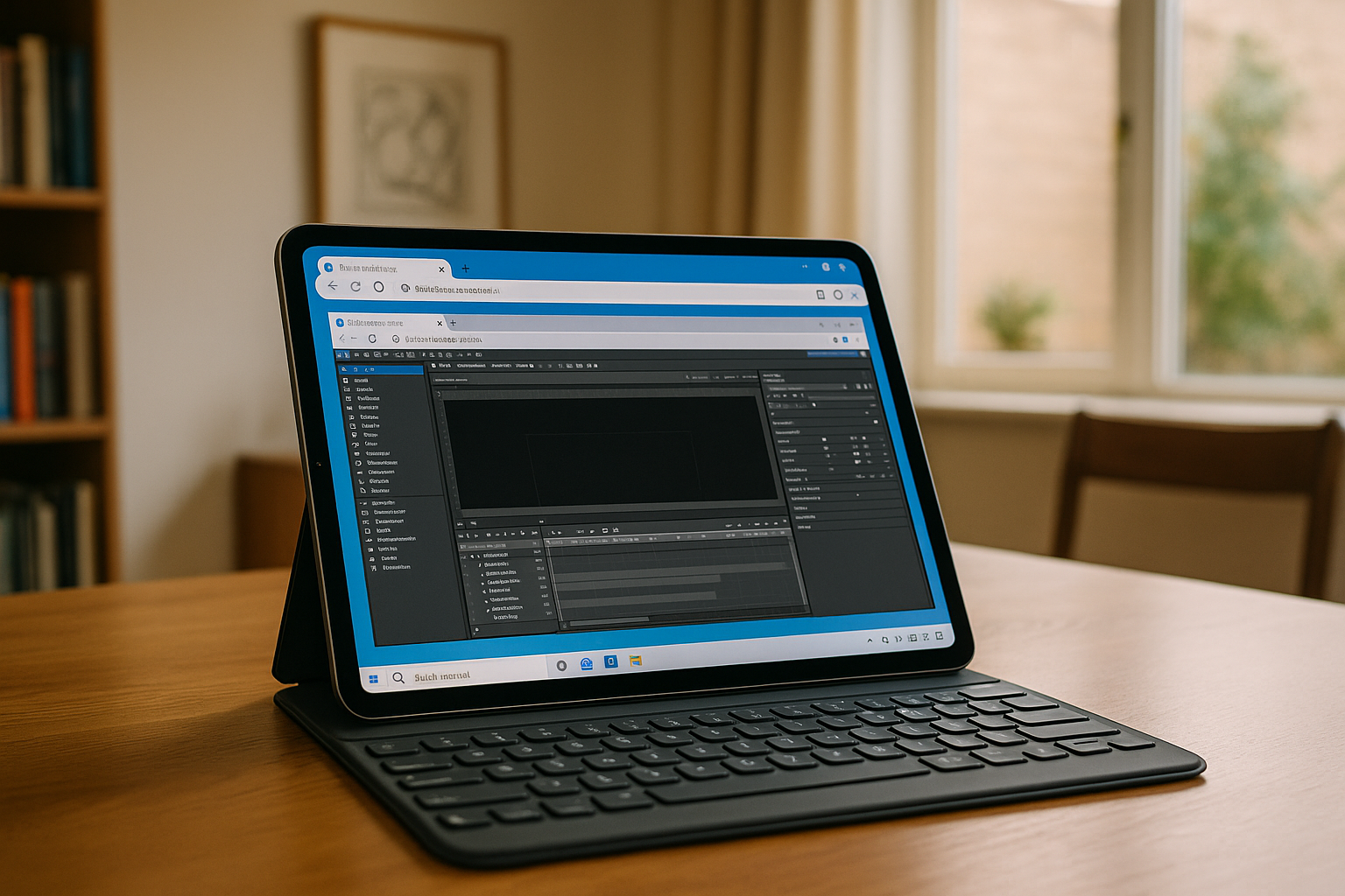 User accessing PC on the cloud to enhance productivity