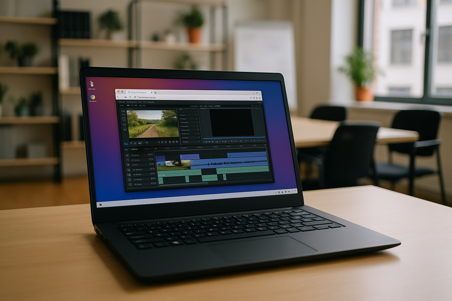 User editing videos with Corel VideoStudio on Linux using cloud PC