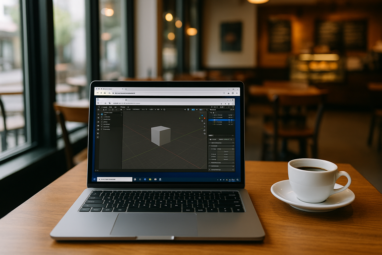 User accessing Blender 5 through cloud PC solution