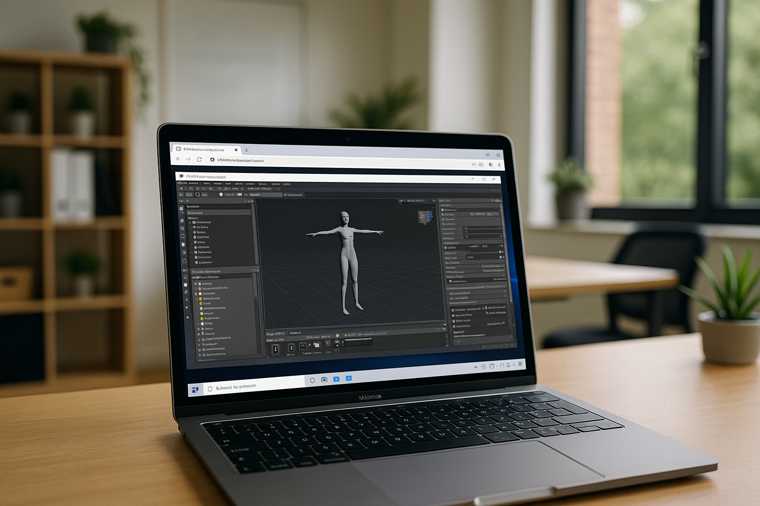 User animating in DAZ3D via Aristeem Cloud PC solution
