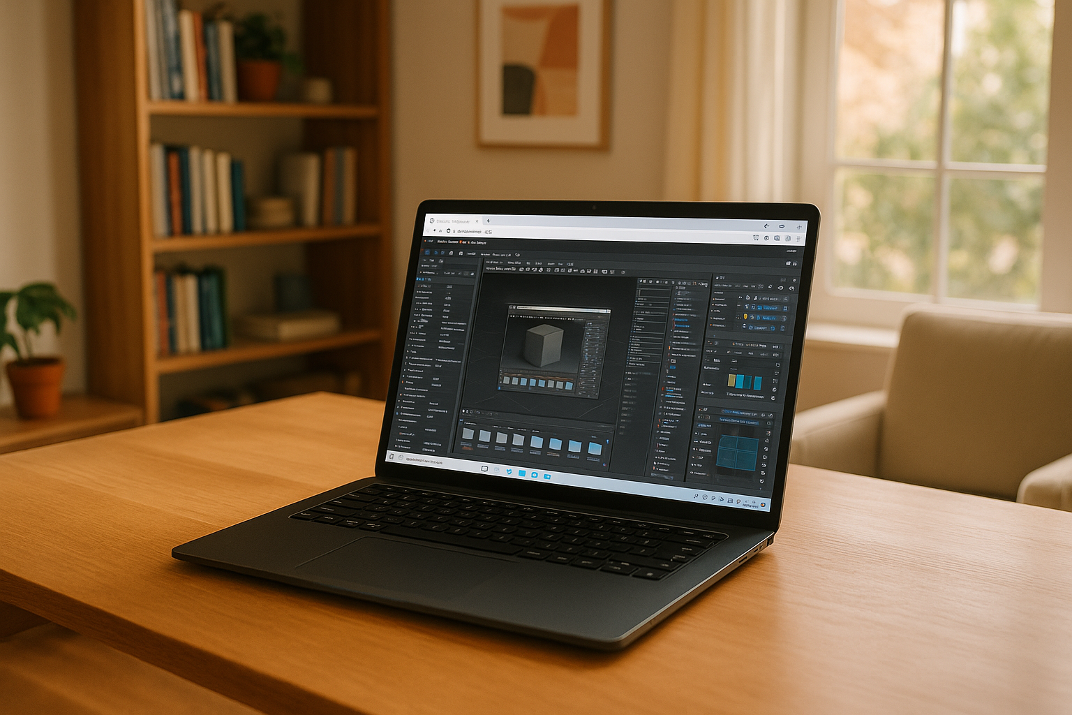 Modern 3D studio utilizing Online Rendering for projects