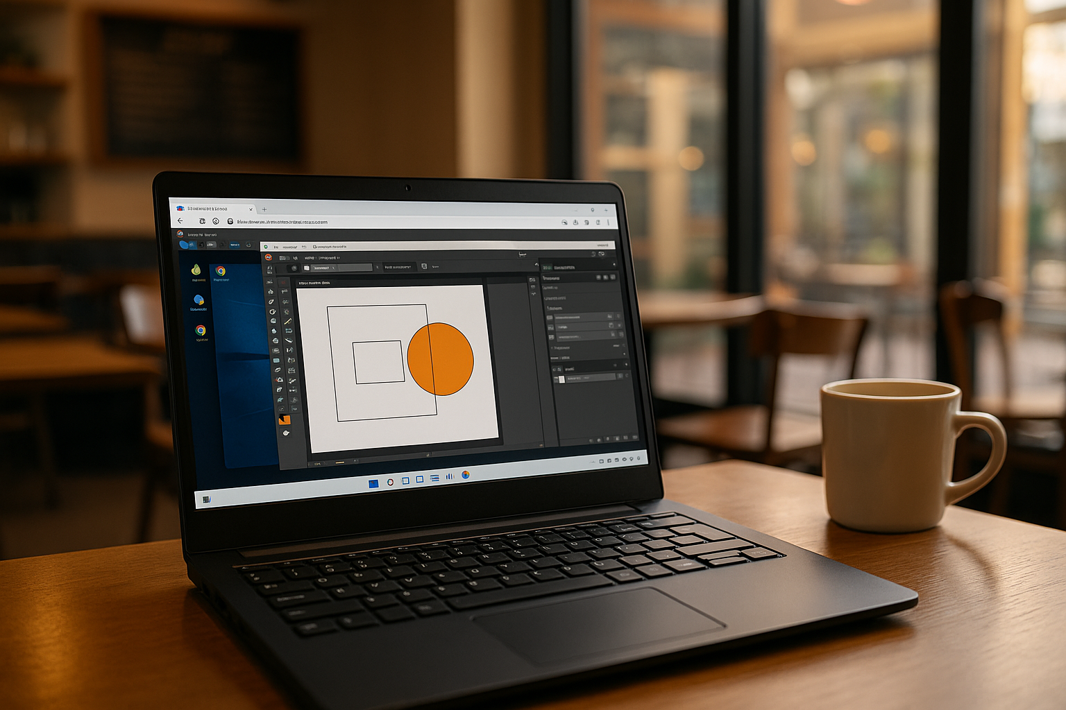Creative professional using Illustrator on Linux through cloud PC