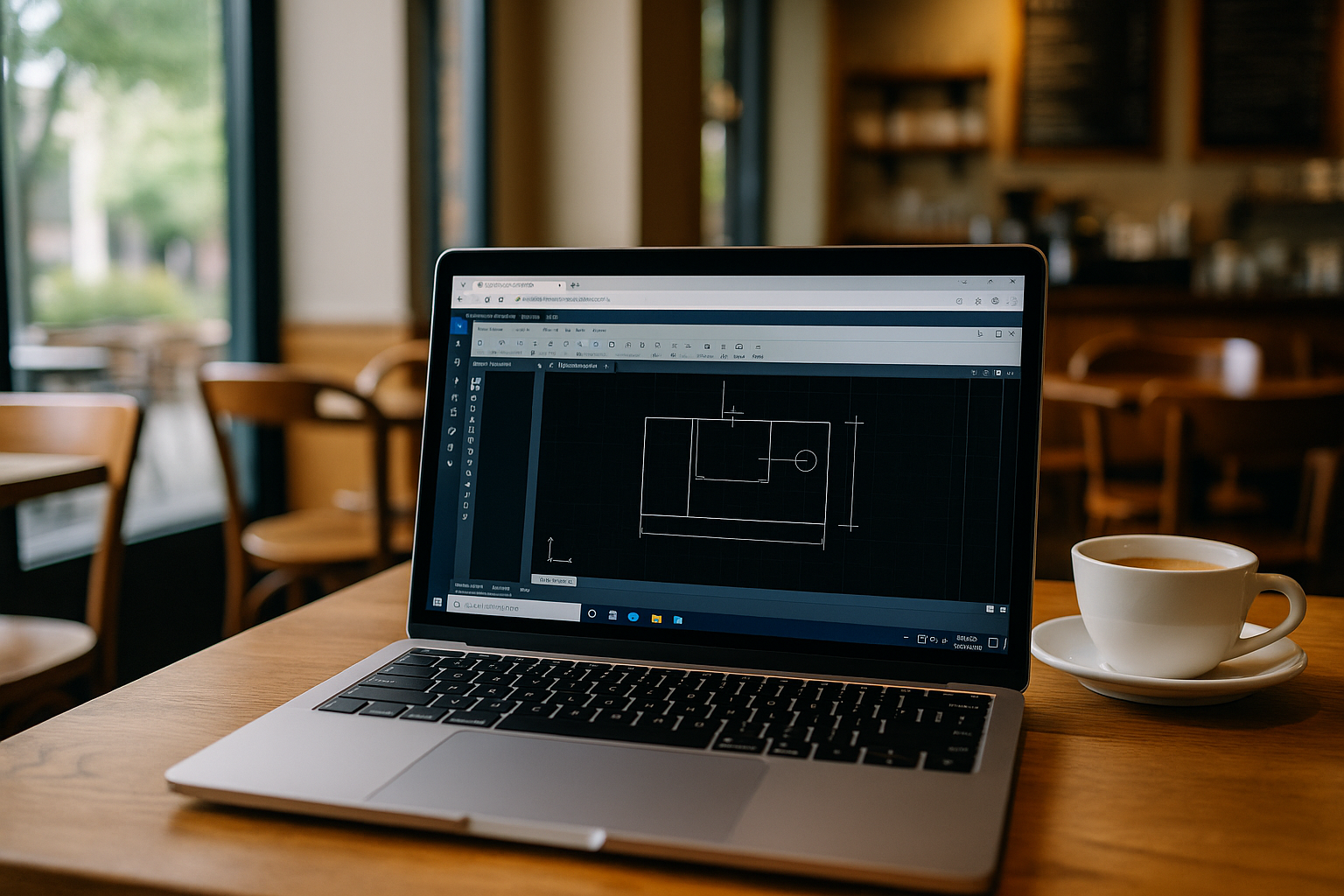 Designer running AutoCAD for Mac on cloud PC workspace