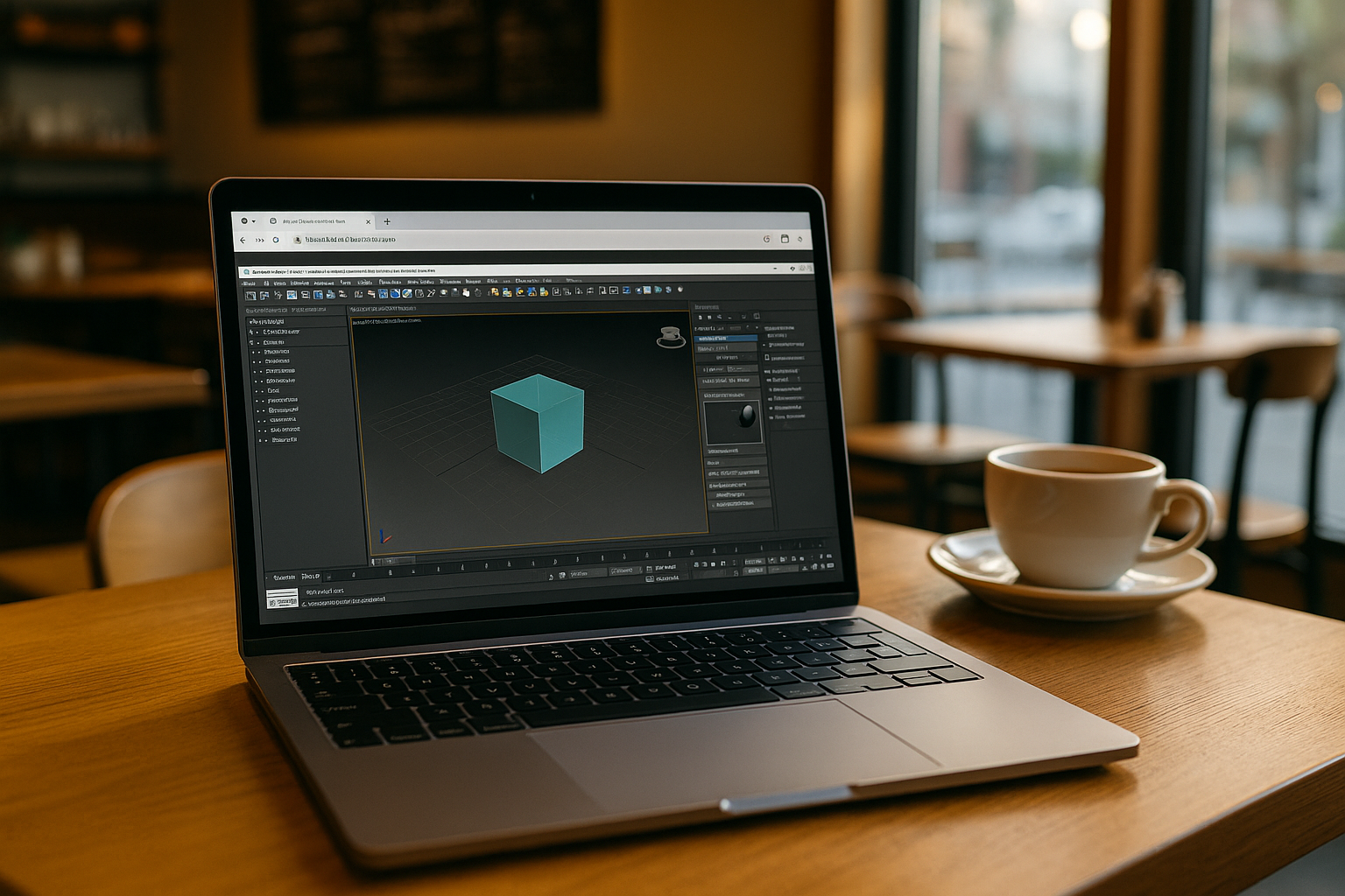 User operating 3ds Max for Mac through cloud PC solution