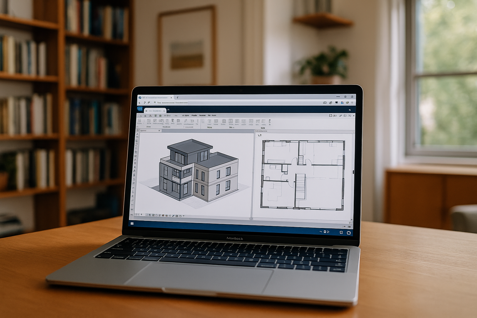 Professional architect working with Revit for MacBook via cloud PC