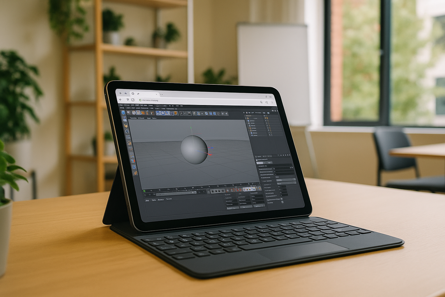 Creative professional running Cinema 4D on Mac Linux iPad through cloud PC