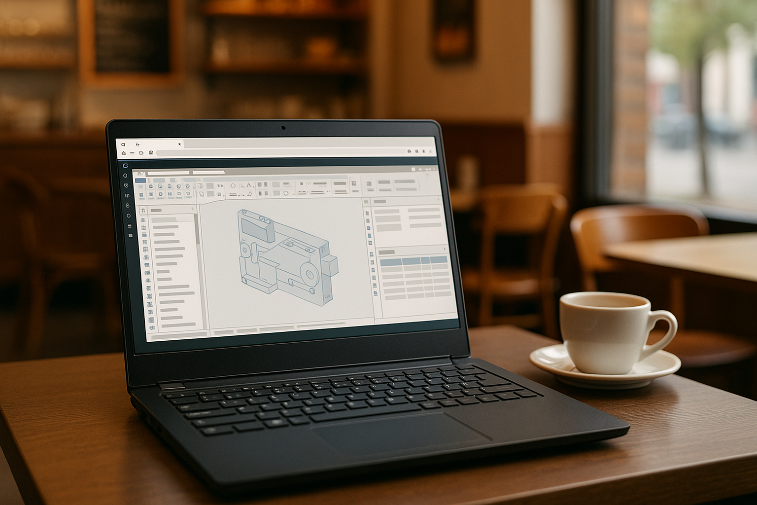 User working with Solid Edge on Linux through cloud PC solution