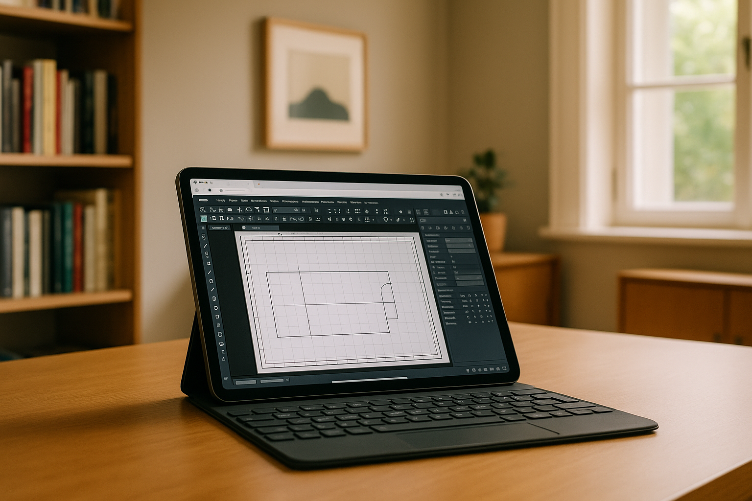 User accessing FreeCAD Tablet on iPad through cloud PC