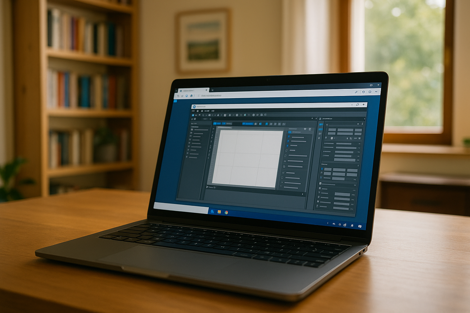 User accessing powerful tools through cloud service for work