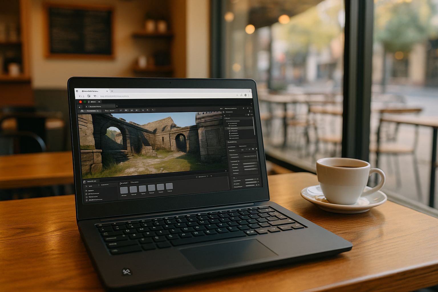 Developer using Unreal Engine for Linux on cloud PC setup