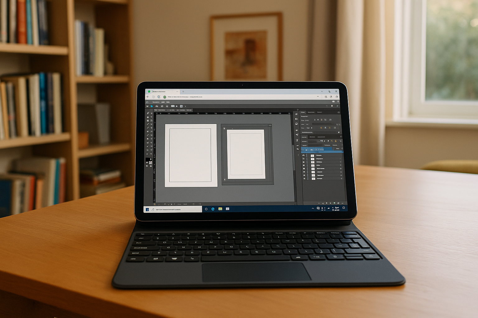 Designer accessing Cloud Illustrator on iPad via browser