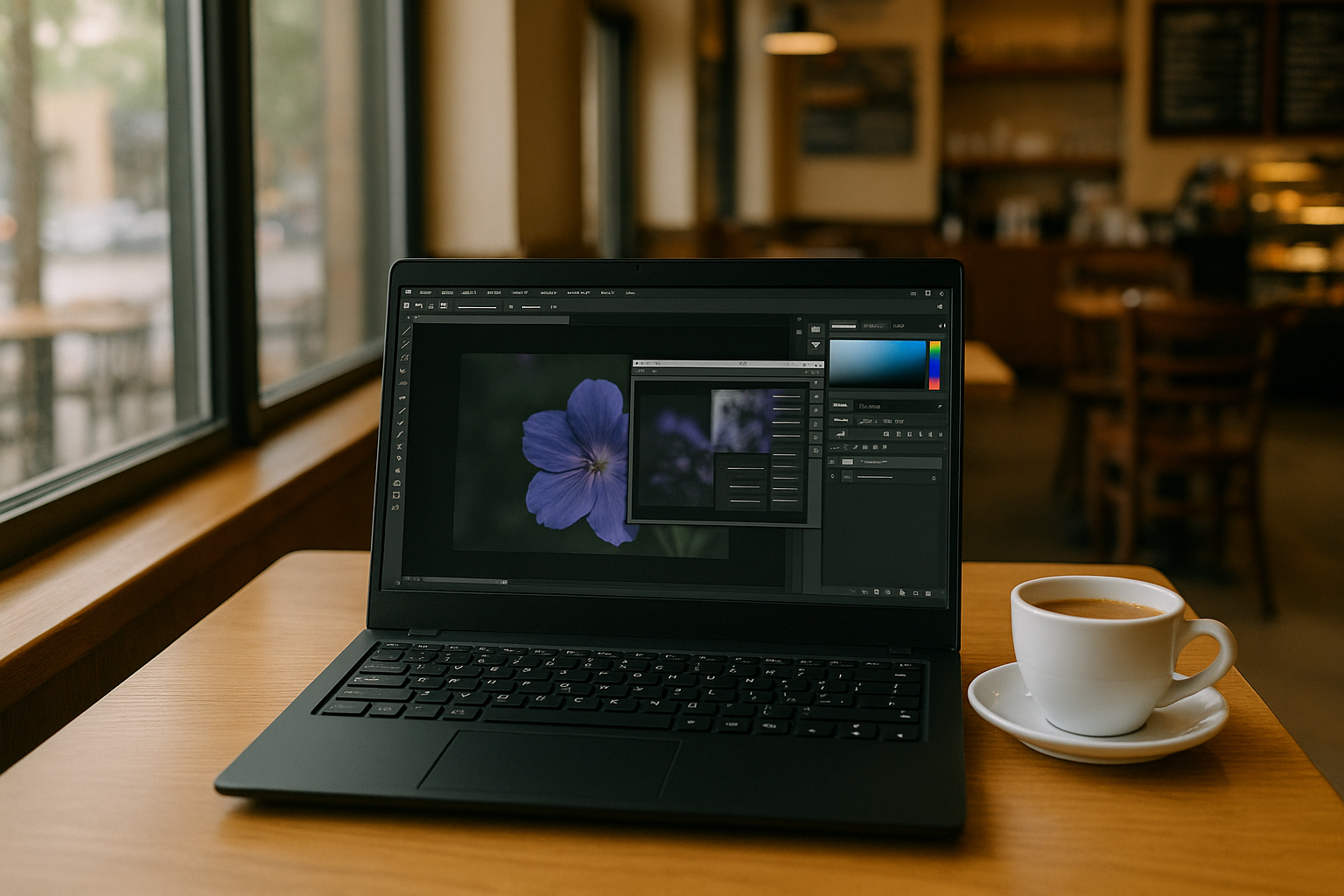 User editing photos with Affinity Photo for Linux using cloud PC