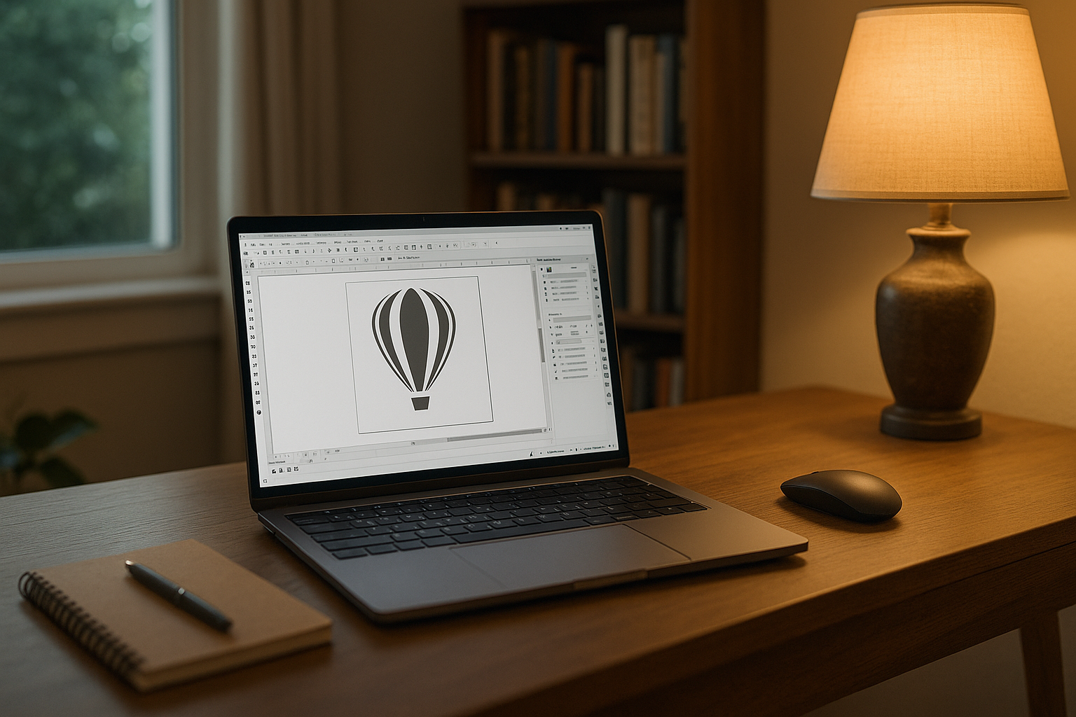 When Software CorelDRAW Derails Your Day - modern laptop with CorelDRAW in home