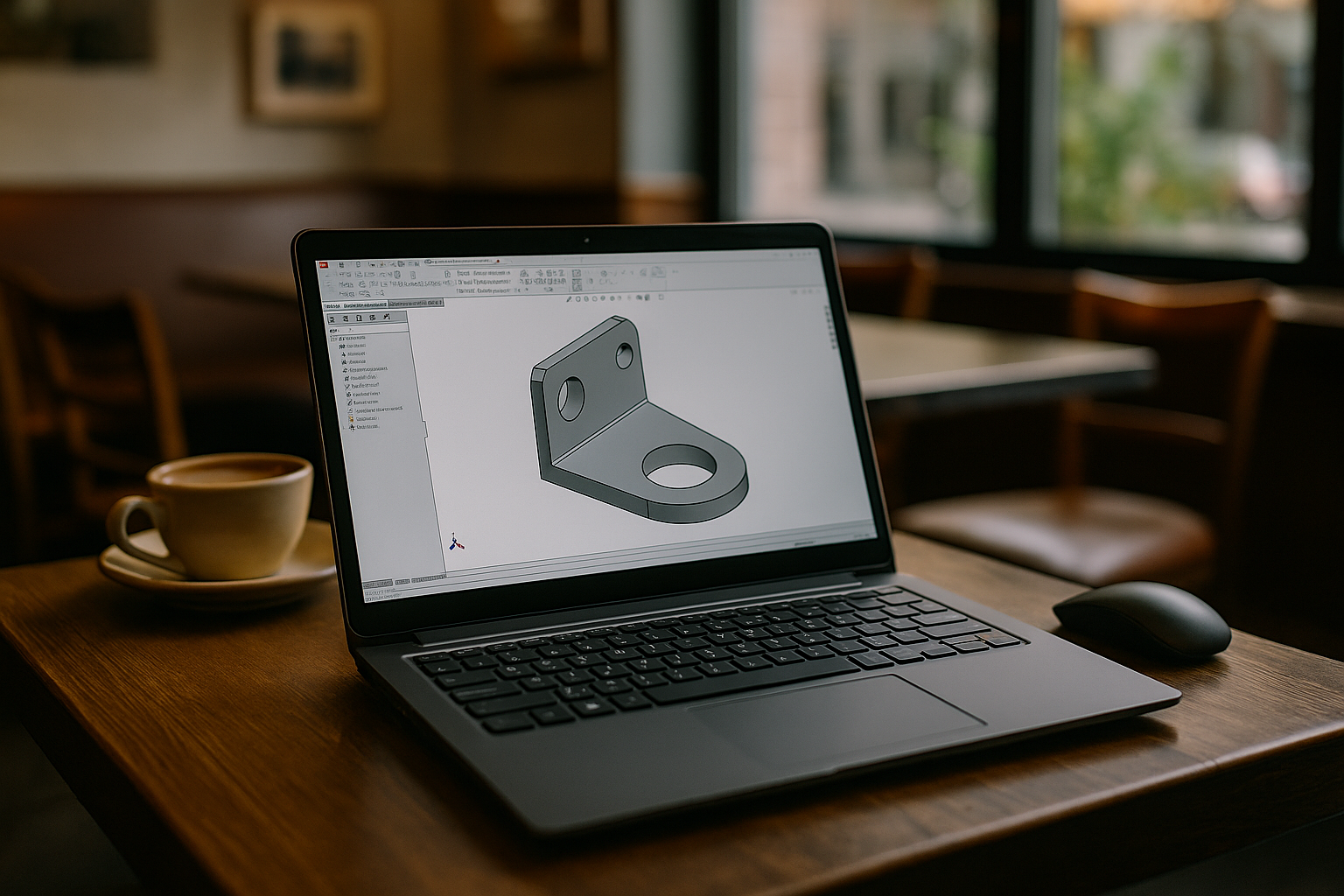 Engineer working with SolidWorks on Linux through cloud PC