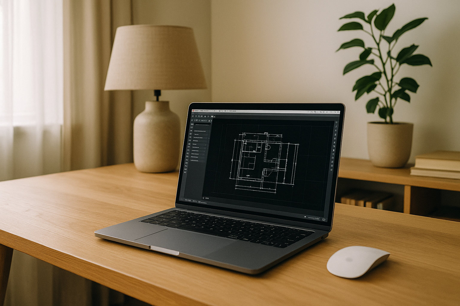 Engineer working with AutoCAD for Mac via cloud PC in browser