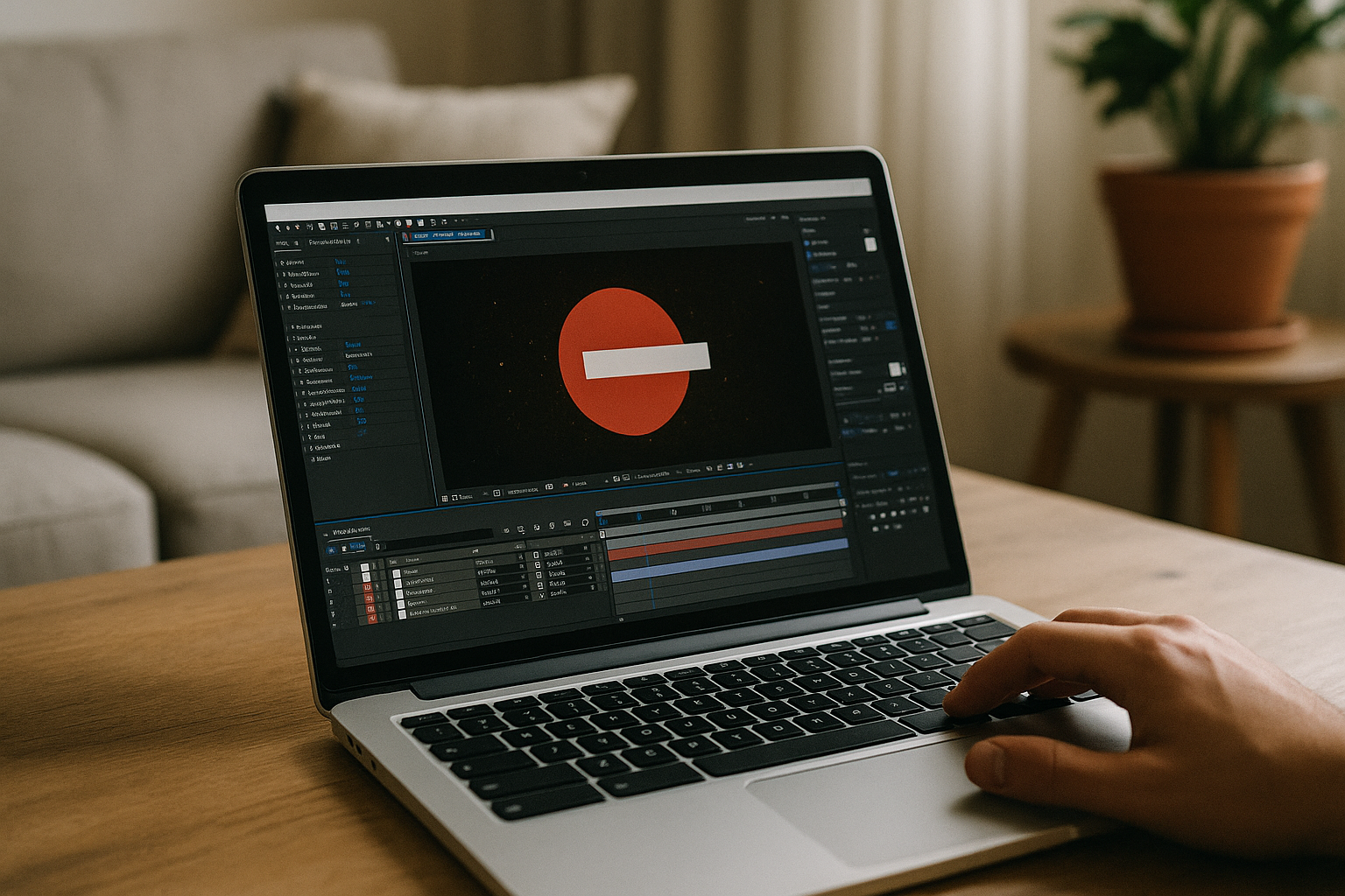 Designer using After Effects for Linux on a Chromebook via cloud PC