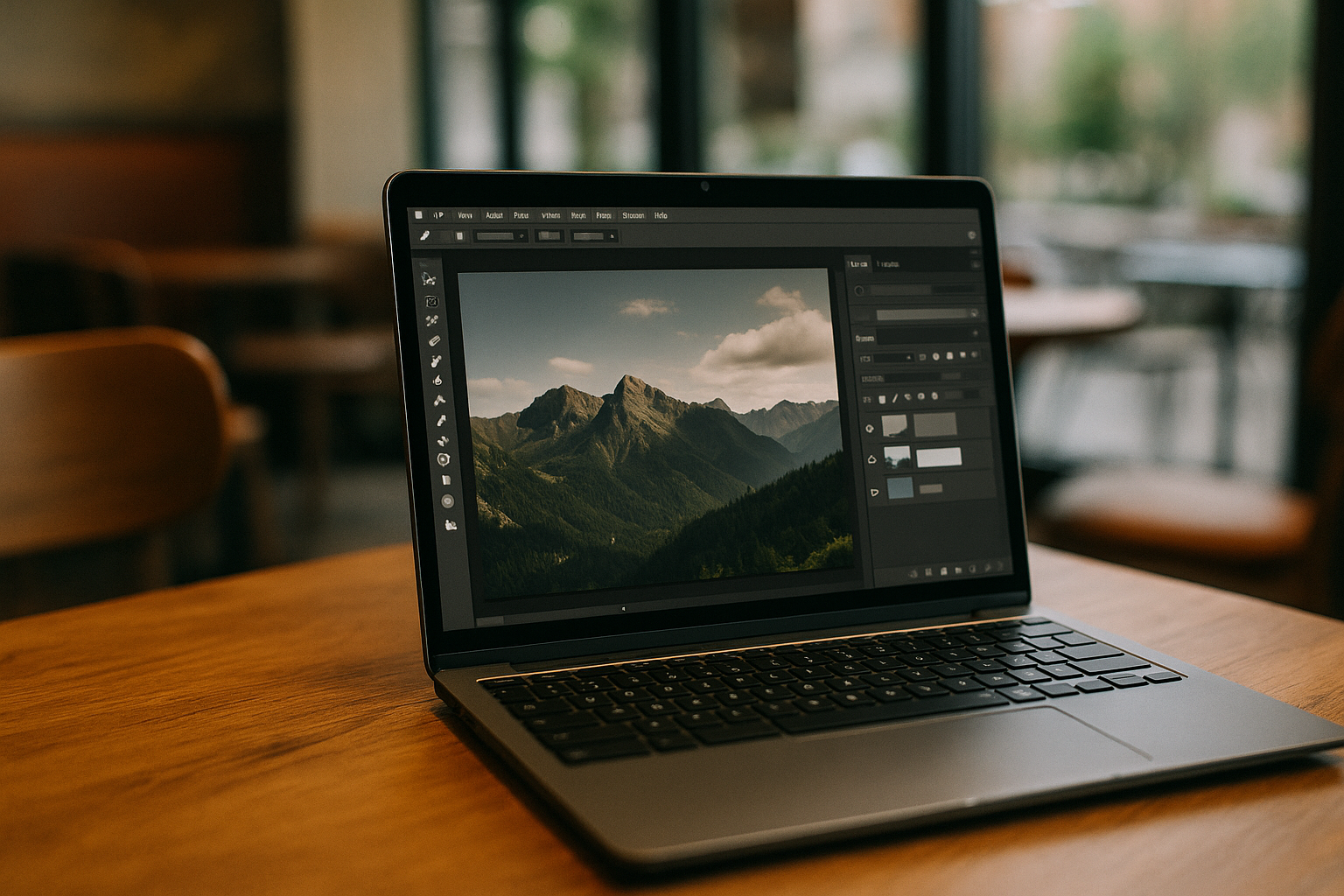 Designer accessing Photoshop Chromebook workflow through a cloud PC