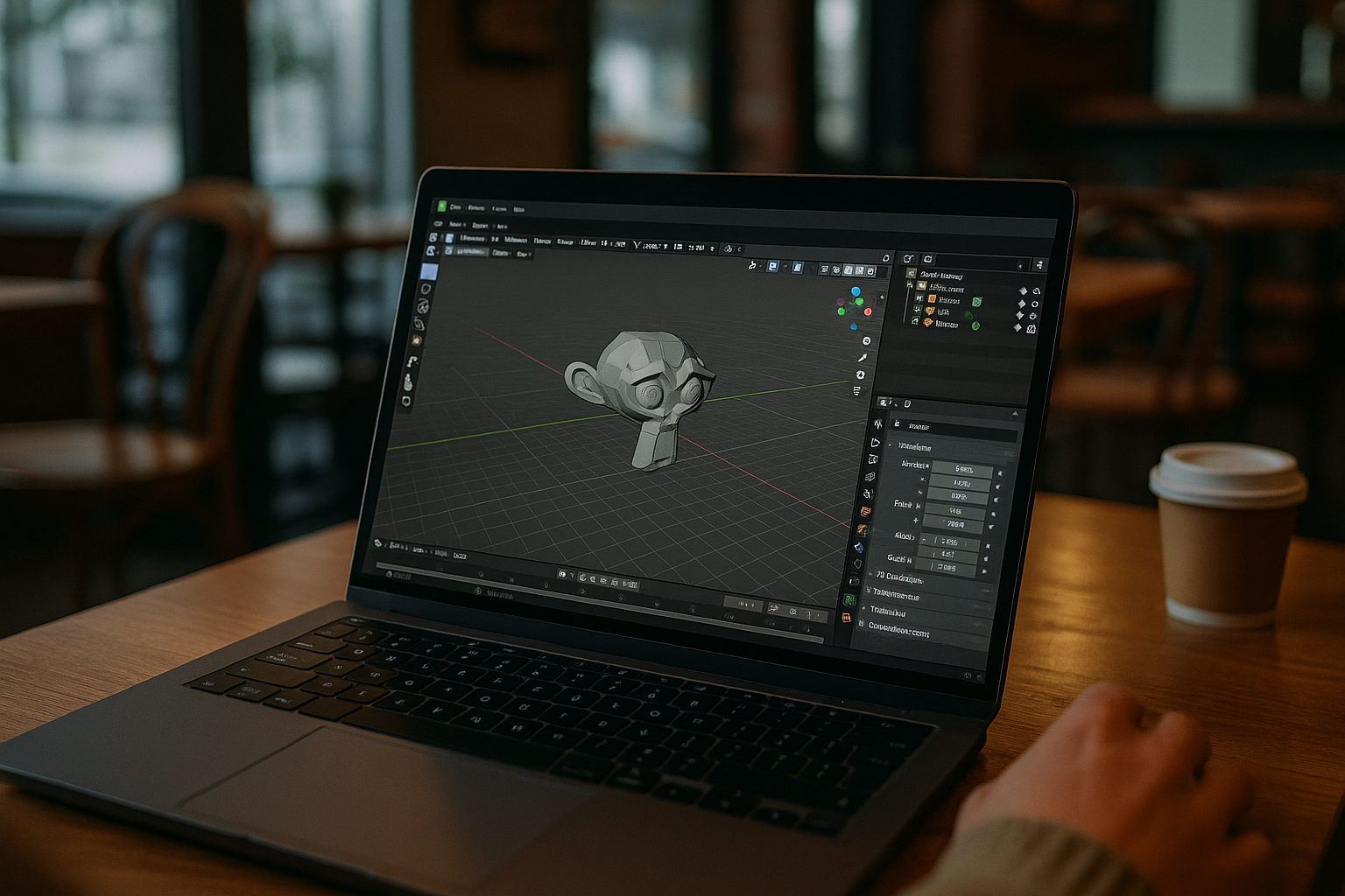 User running Linux Blender in browser through cloud PC