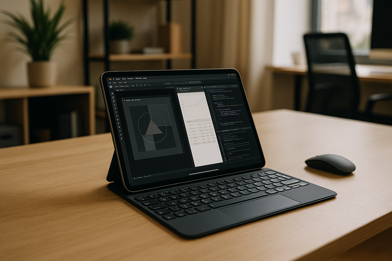 Professional using iPad VM to run desktop software in browser