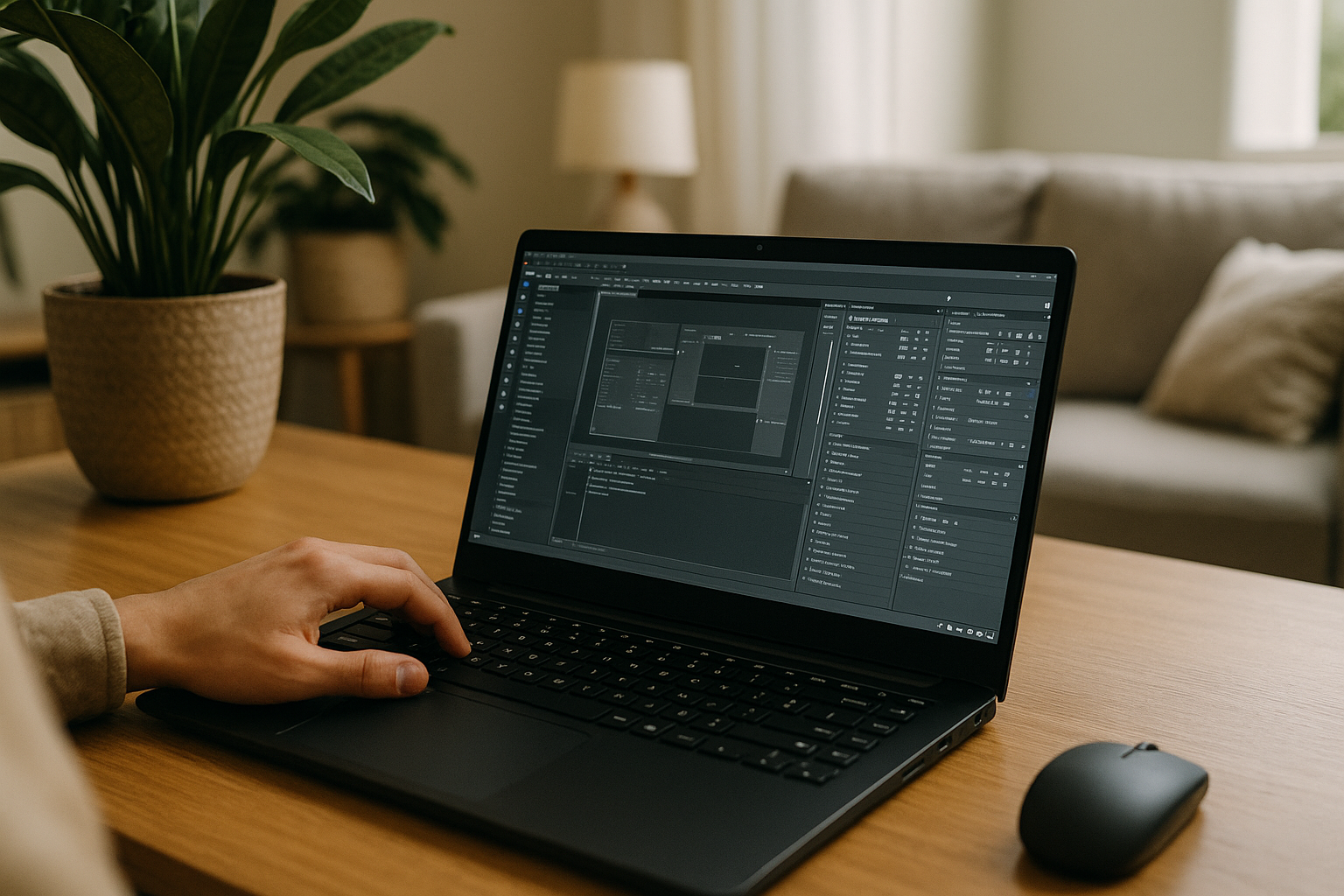 User working with Windows VM for Ubuntu on a Linux laptop
