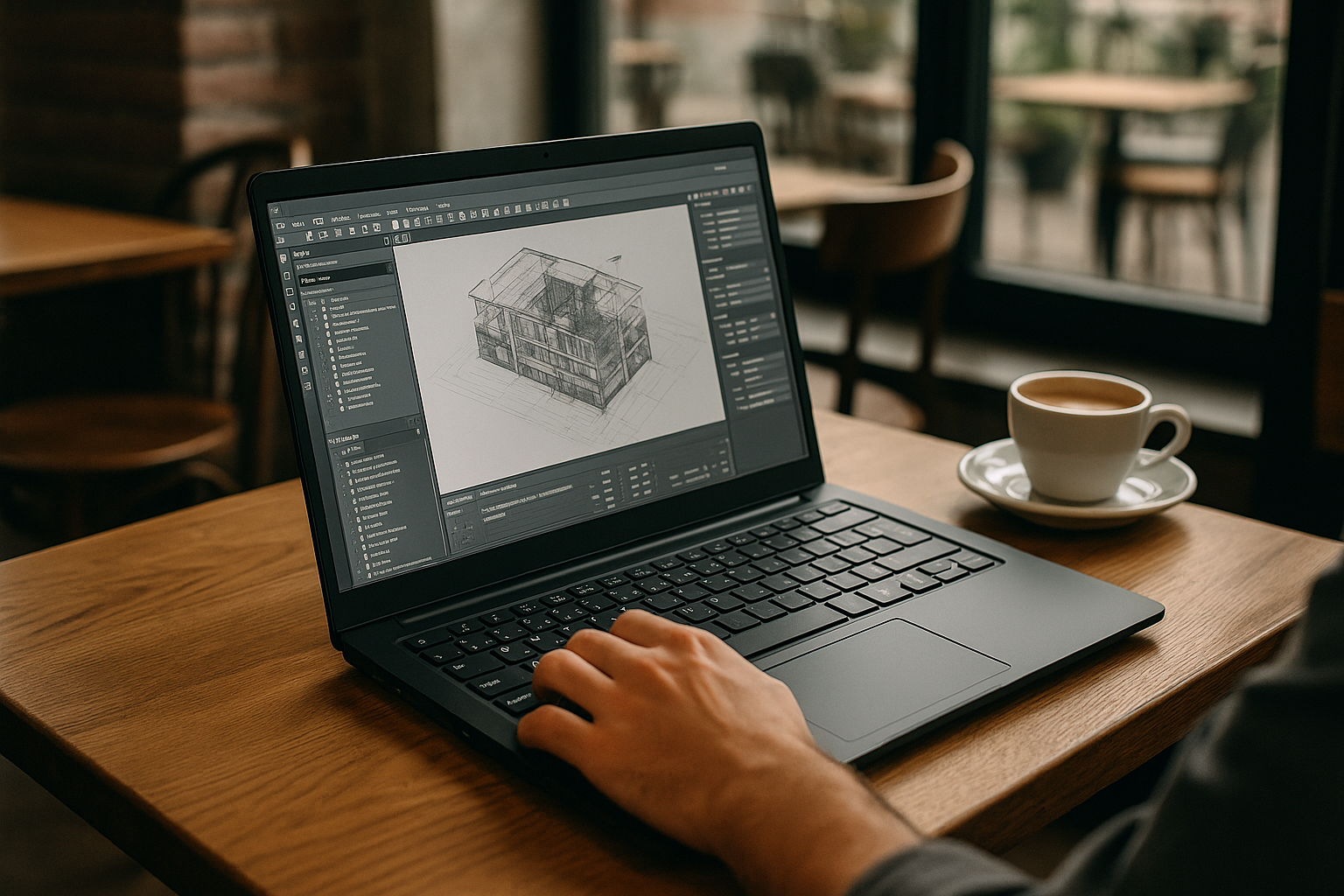 Using CAD Software on Linux Laptop Professional accessing CAD software on Linux laptop through online Windows virtual machine