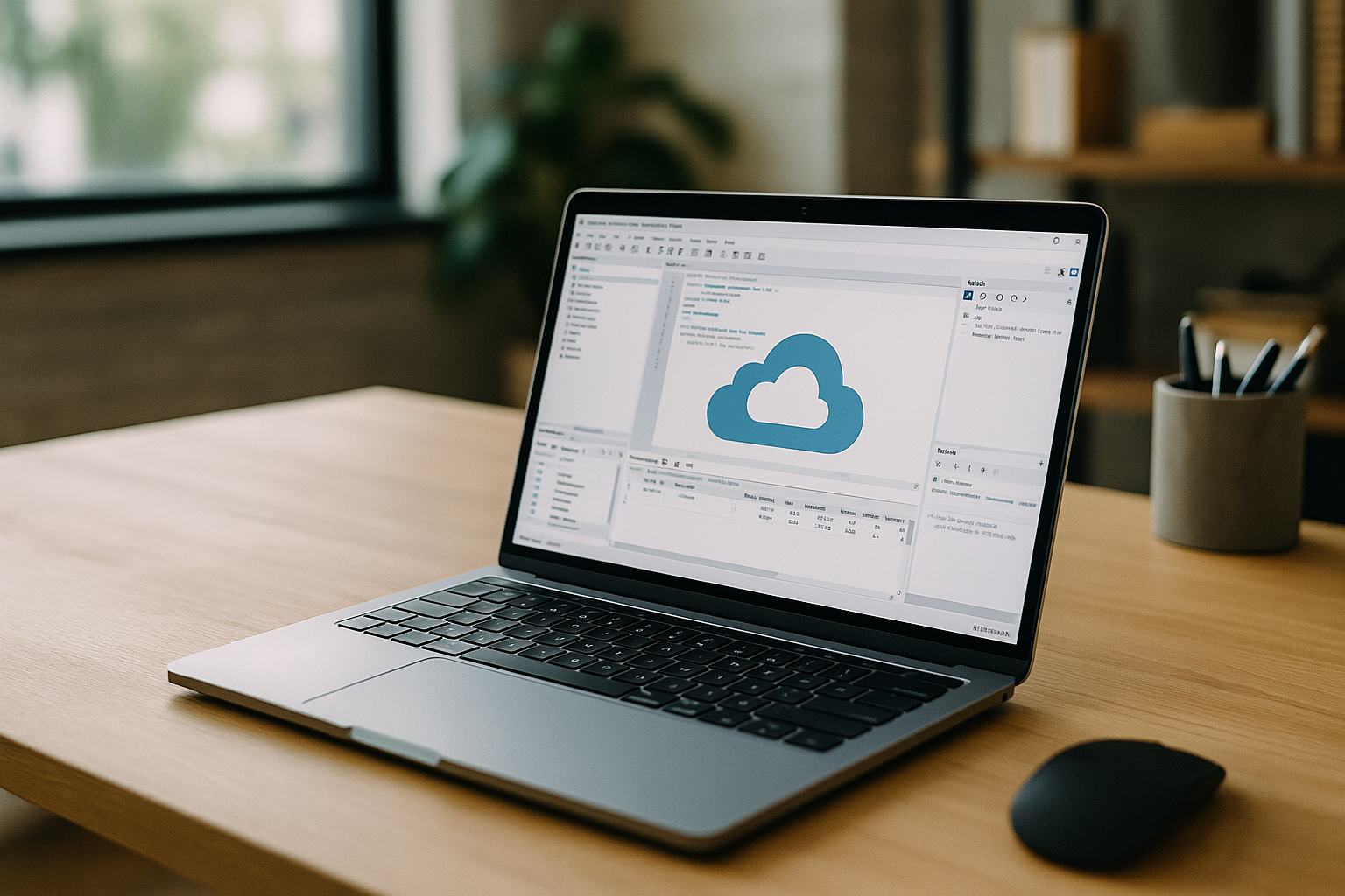 Analyst resolving issues while using Cloud PostgreSQL on laptop