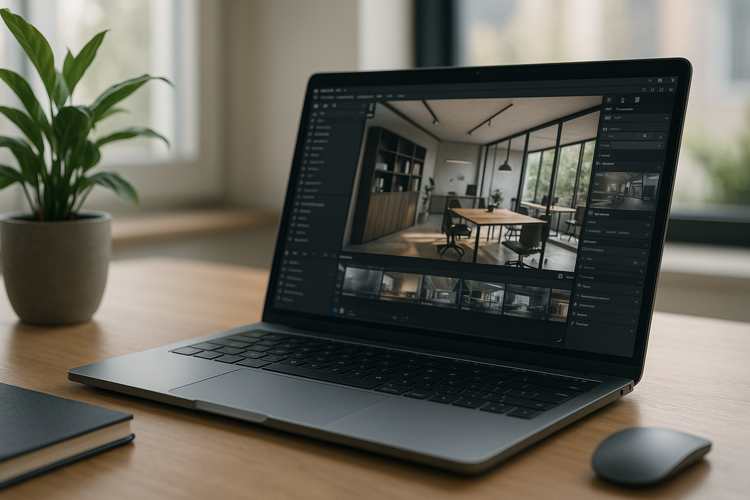 When Twinmotion Requirements Threaten Your Deadline - modern laptop with professional desktop software in office