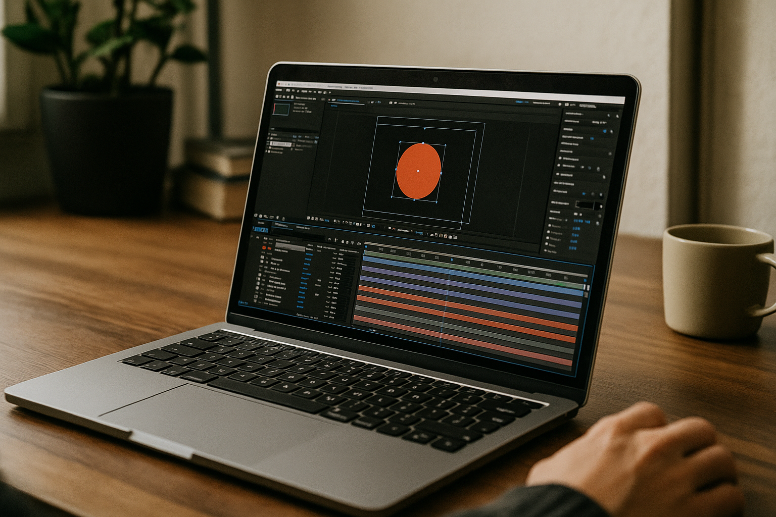 User accessing After Effects on MacBook through cloud PC browser