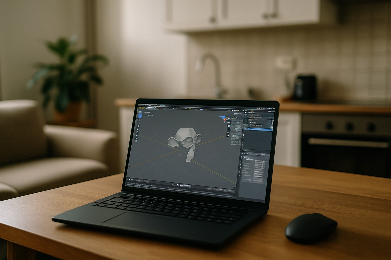 3D designer using Blender for Mac on Linux laptop through cloud PC