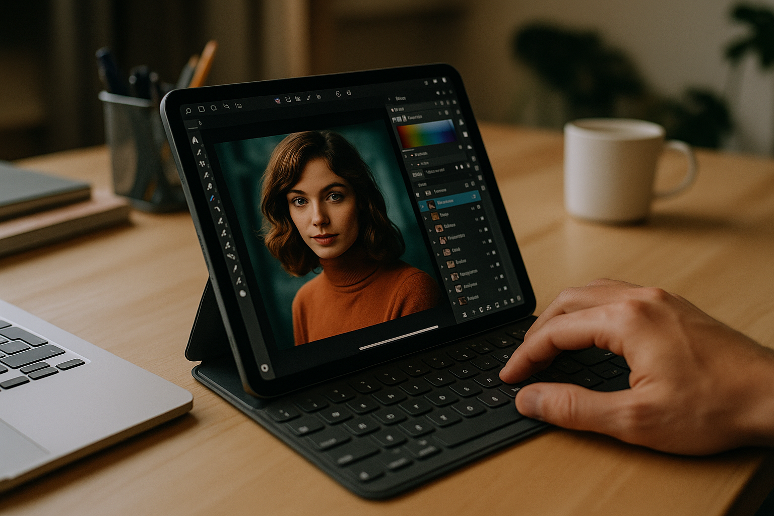User editing images with Affinity Photo for Linux via cloud PC
