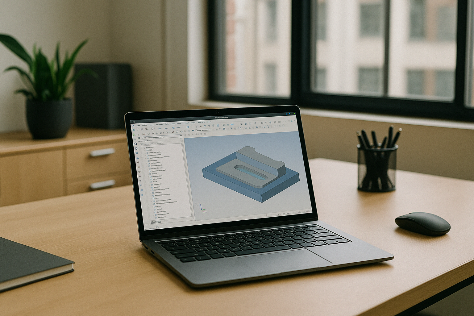 Professional working with Mastercam Software on Linux laptop via cloud PC