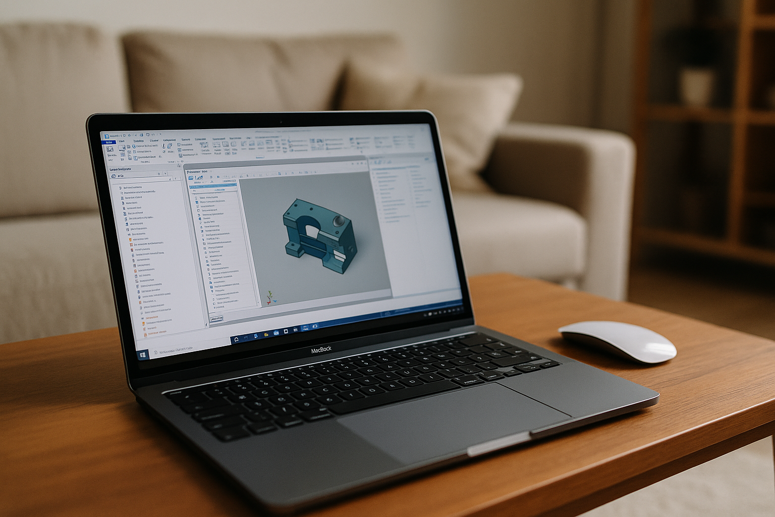Professional using Solid Edge for Mac in cloud PC environment