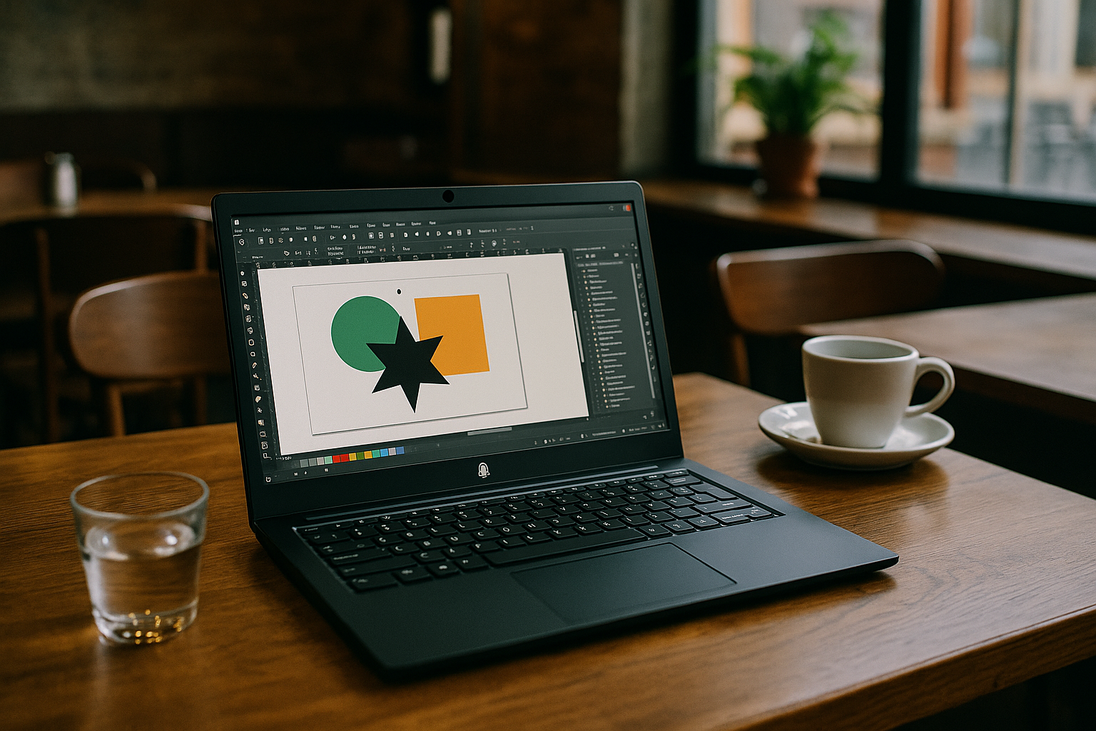 Graphic designer accessing CorelDRAW on Linux laptop using cloud PC