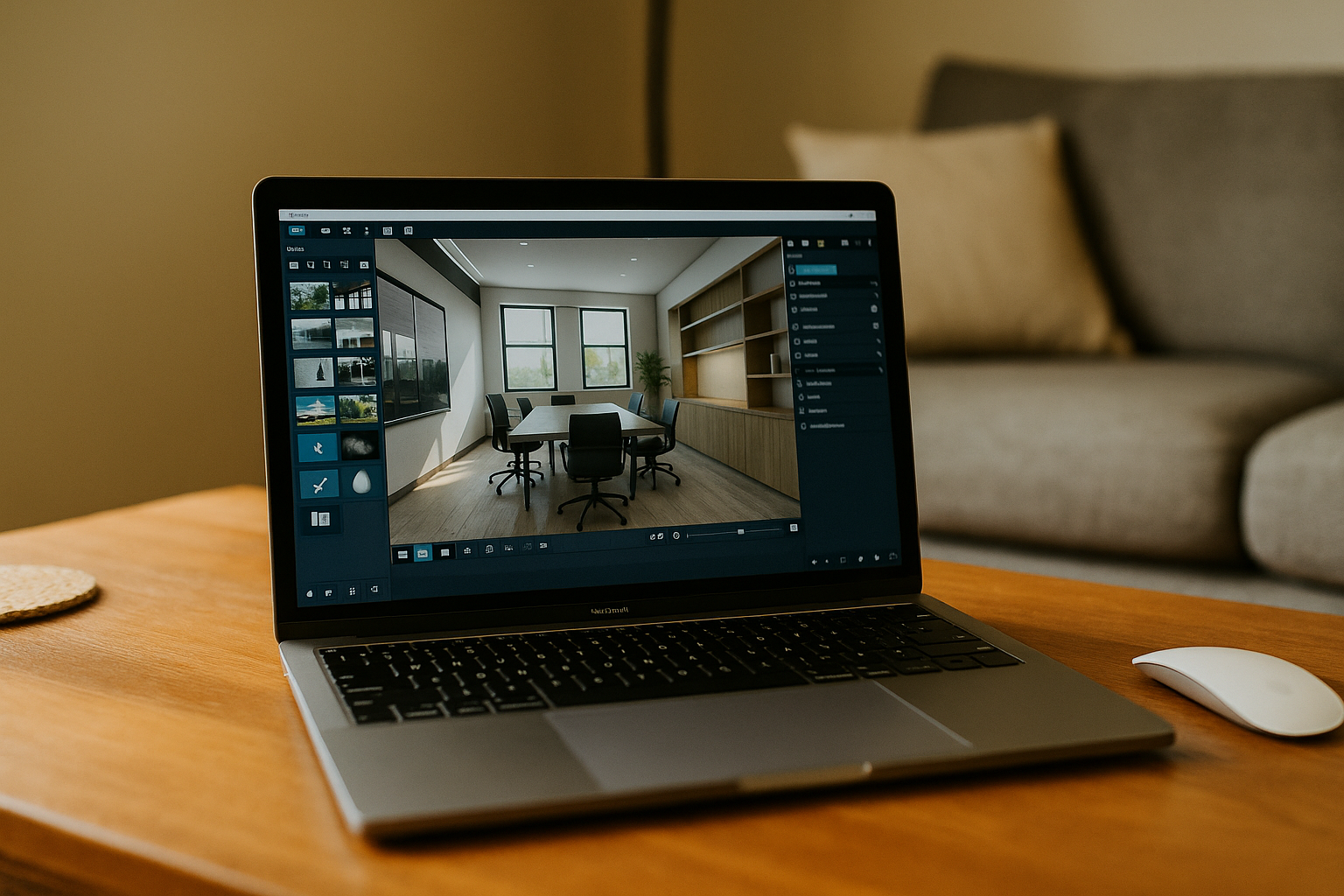 Professional using Lumion for students on MacBook via cloud PC