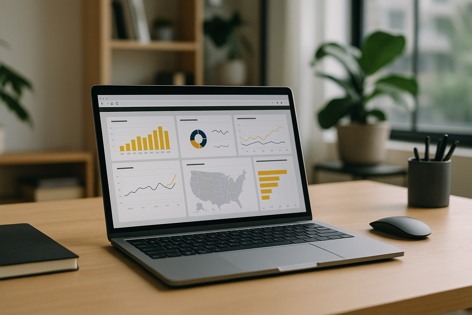 Data analyst exploring how to use Power BI on a laptop via browser