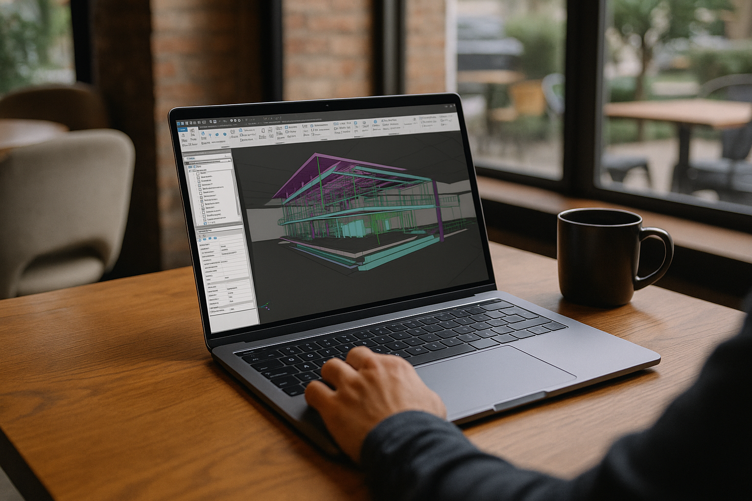 User accessing Navisworks Manage Autodesk on laptop via cloud PC browser