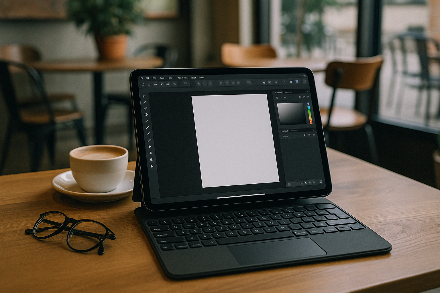 Graphic designer working with Affinity Designer on Linux through cloud PC